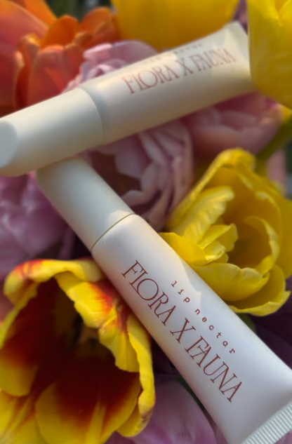 lip nectar laying on flowers