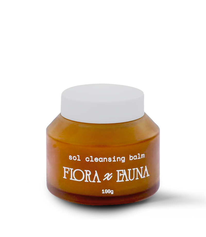 Front of 100 gram brown jar of Sol Cleansing Balm.